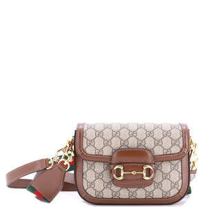Gucci Horsebit Shoulder Bag Gg Coated #201895G25B